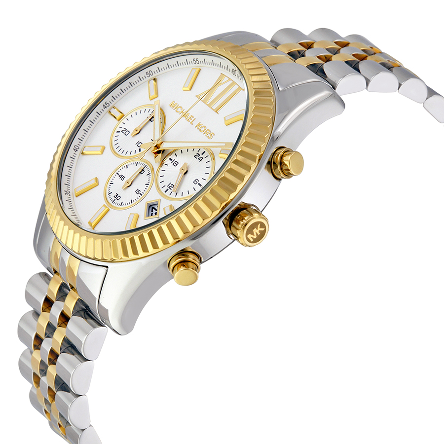 michael kors lexington chronograph white dial men's watch mk8344 michael kors lexington chronograph white dial men's watch mk8344