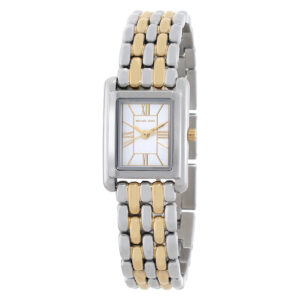 michael kors petite essex white dial two tone ladies watch mk4999