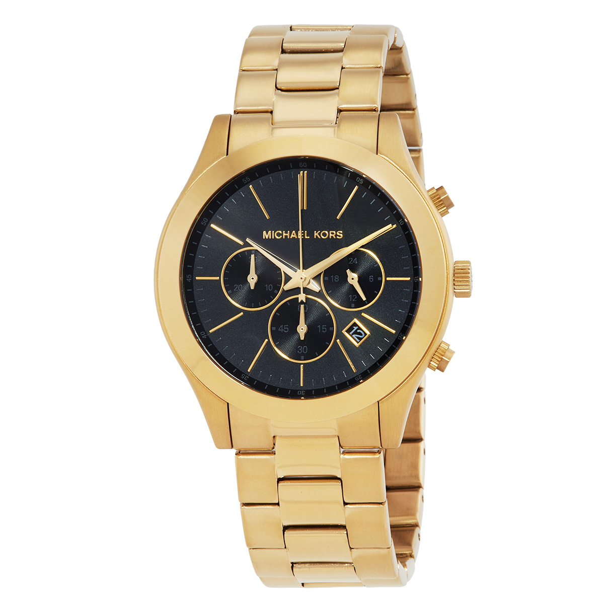 michael kors runway chronograph quartz black dial men's watch mk1076set michael kors runway chronograph quartz black dial men's watch mk1076set
