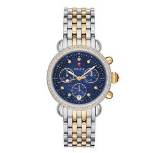 michele csx chronograph quartz diamond blue mother of pearl dial ladies watch mww03c000517