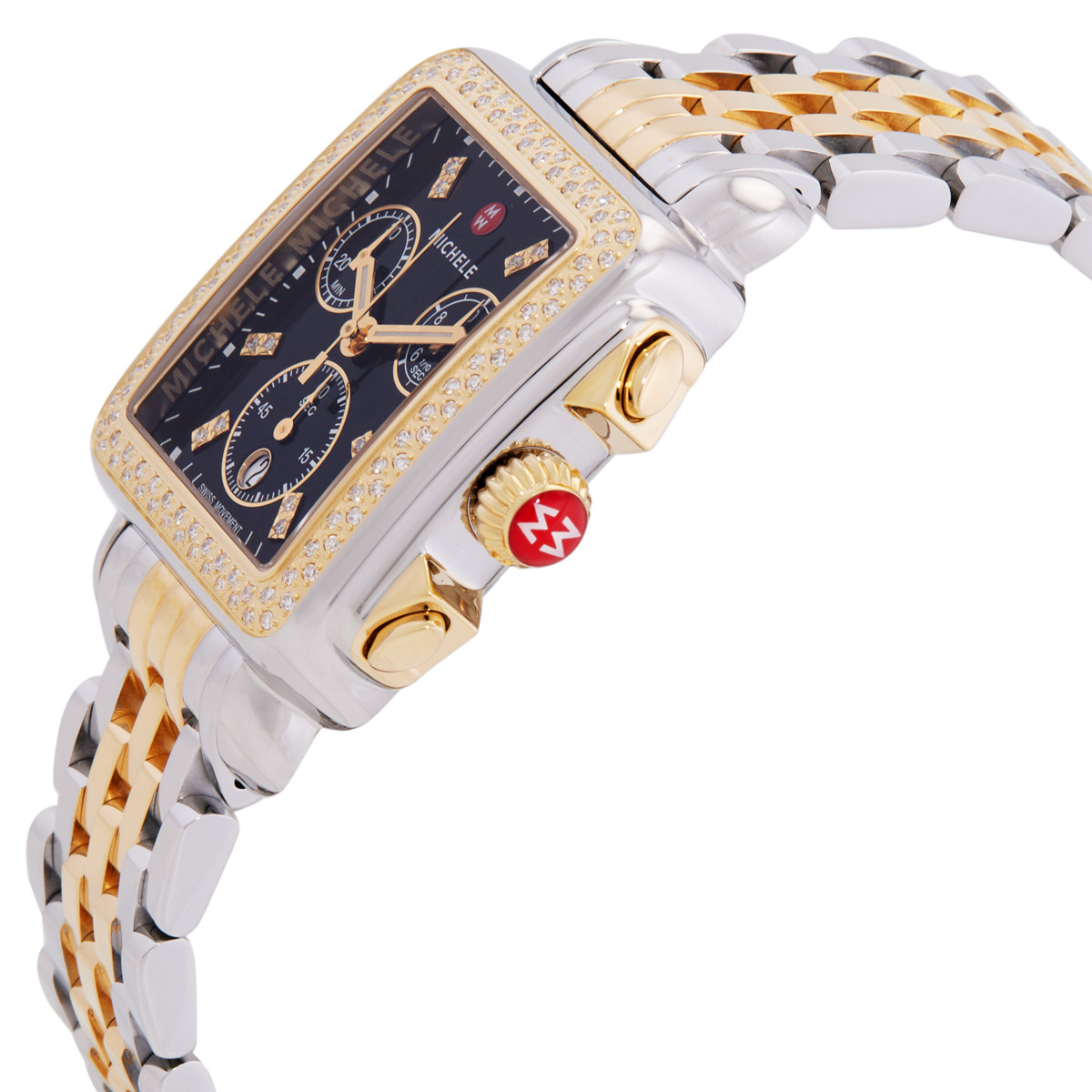 michele deco chronograph quartz diamond black dial ladies watch mww06a000808 michele deco chronograph quartz diamond black dial ladies watch mww06a000808