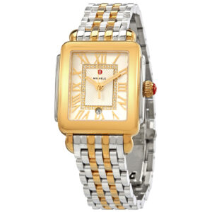 michele deco madison mid quartz silver white dial ladies watch mww06g000013