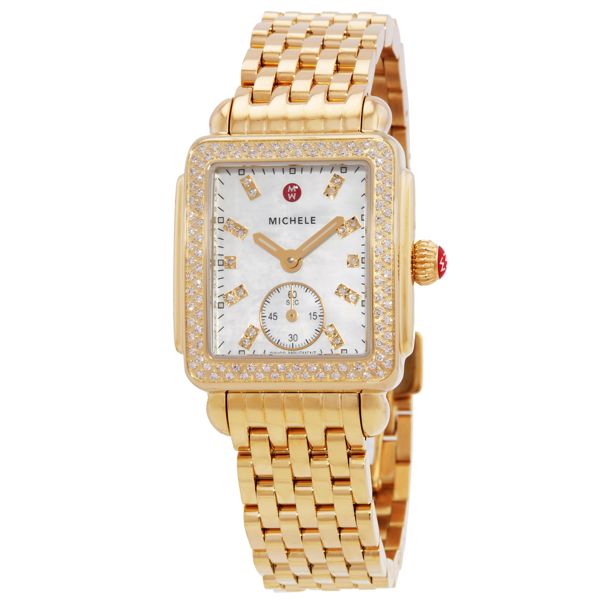 michele deco mid quartz diamond ladies watch mww06v000124 michele deco mid quartz diamond ladies watch mww06v000124