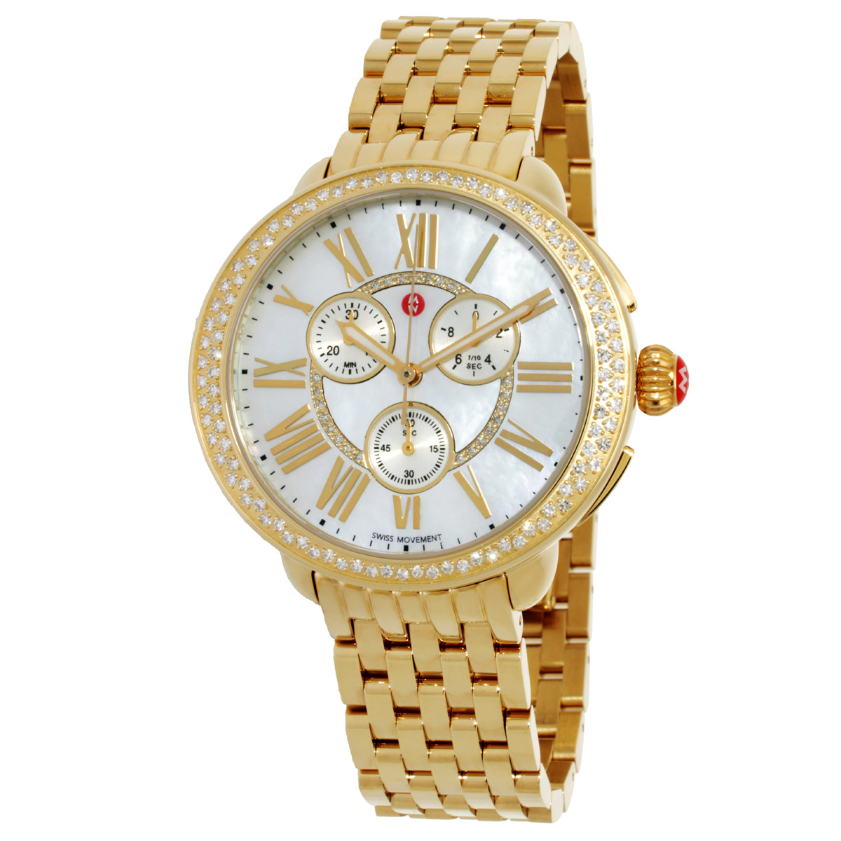 michele serein chronograph quartz silver dial ladies watch mww21a000070 michele serein chronograph quartz silver dial ladies watch mww21a000070