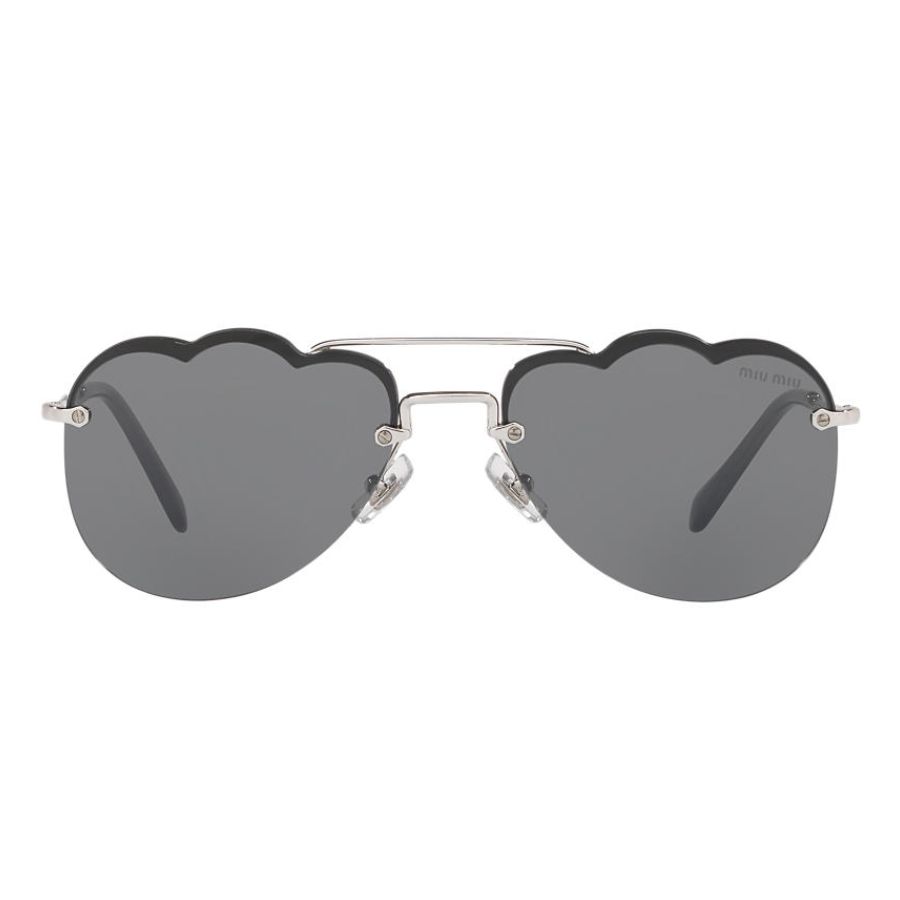 miu miu dark grey flash silver geometric ladies sunglasses mu 56us 1bc175 58 miu miu dark grey flash silver geometric ladies sunglasses mu 56us 1bc175 58