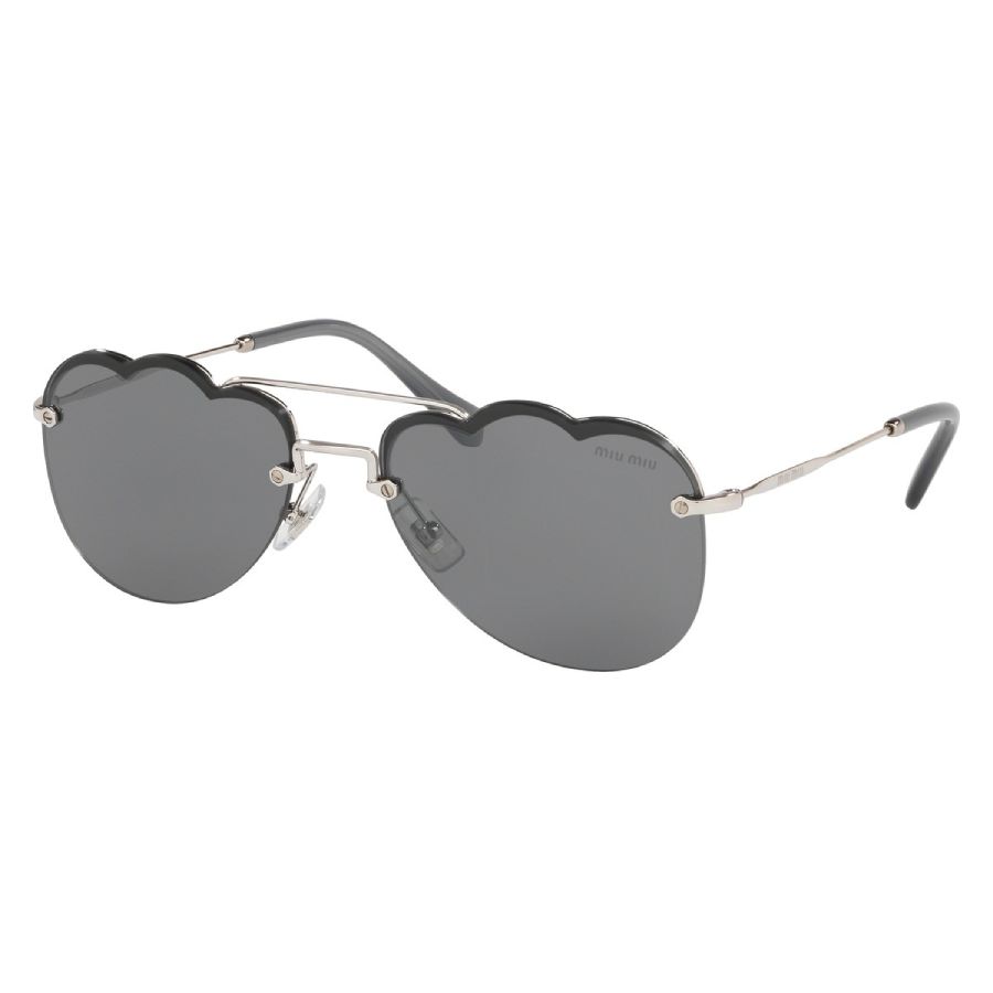 miu miu dark grey flash silver geometric ladies sunglasses mu 56us 1bc175 58 miu miu dark grey flash silver geometric ladies sunglasses mu 56us 1bc175 58