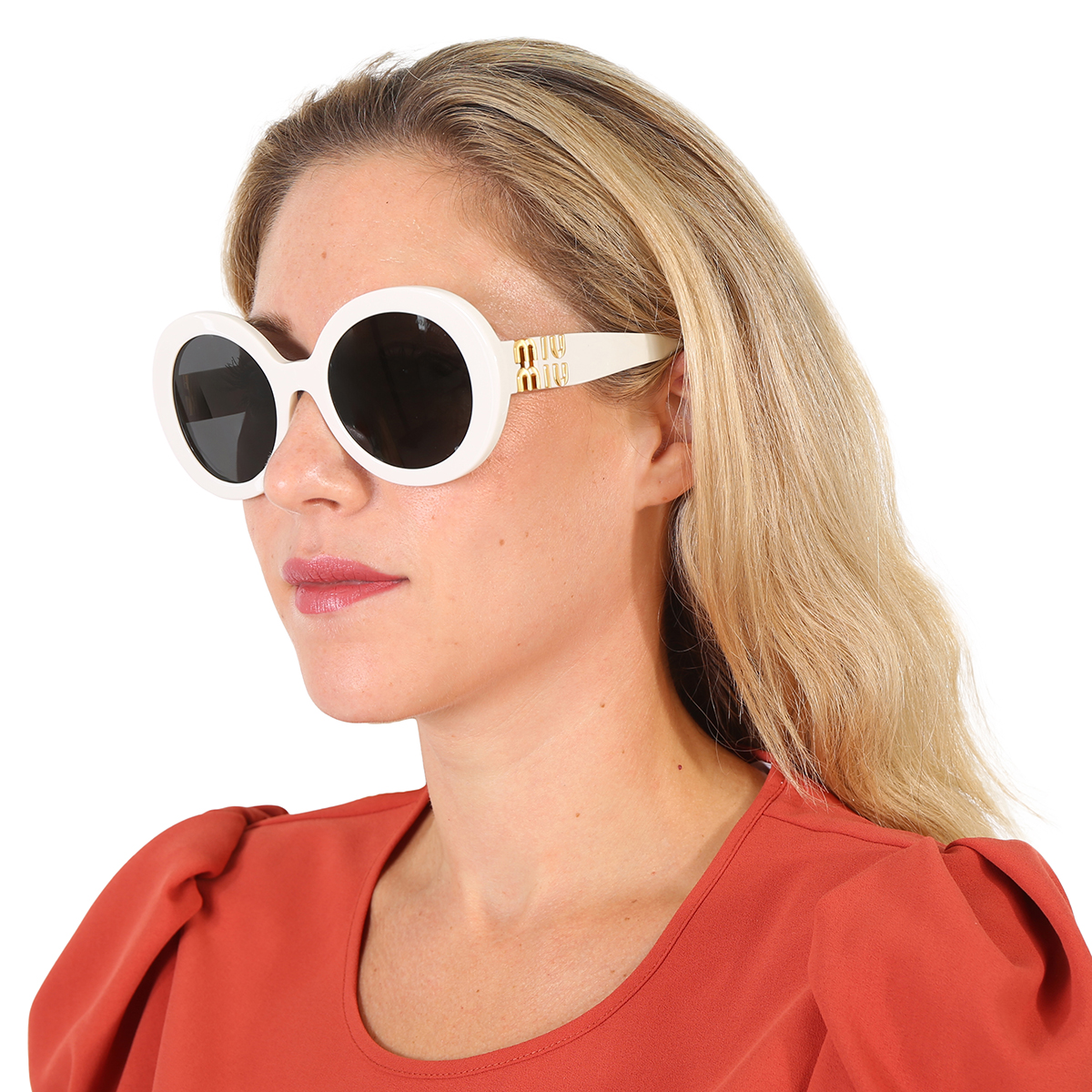 miu miu dark grey round ladies sunglasses mu 11ys 1425s0 55 miu miu dark grey round ladies sunglasses mu 11ys 1425s0 55