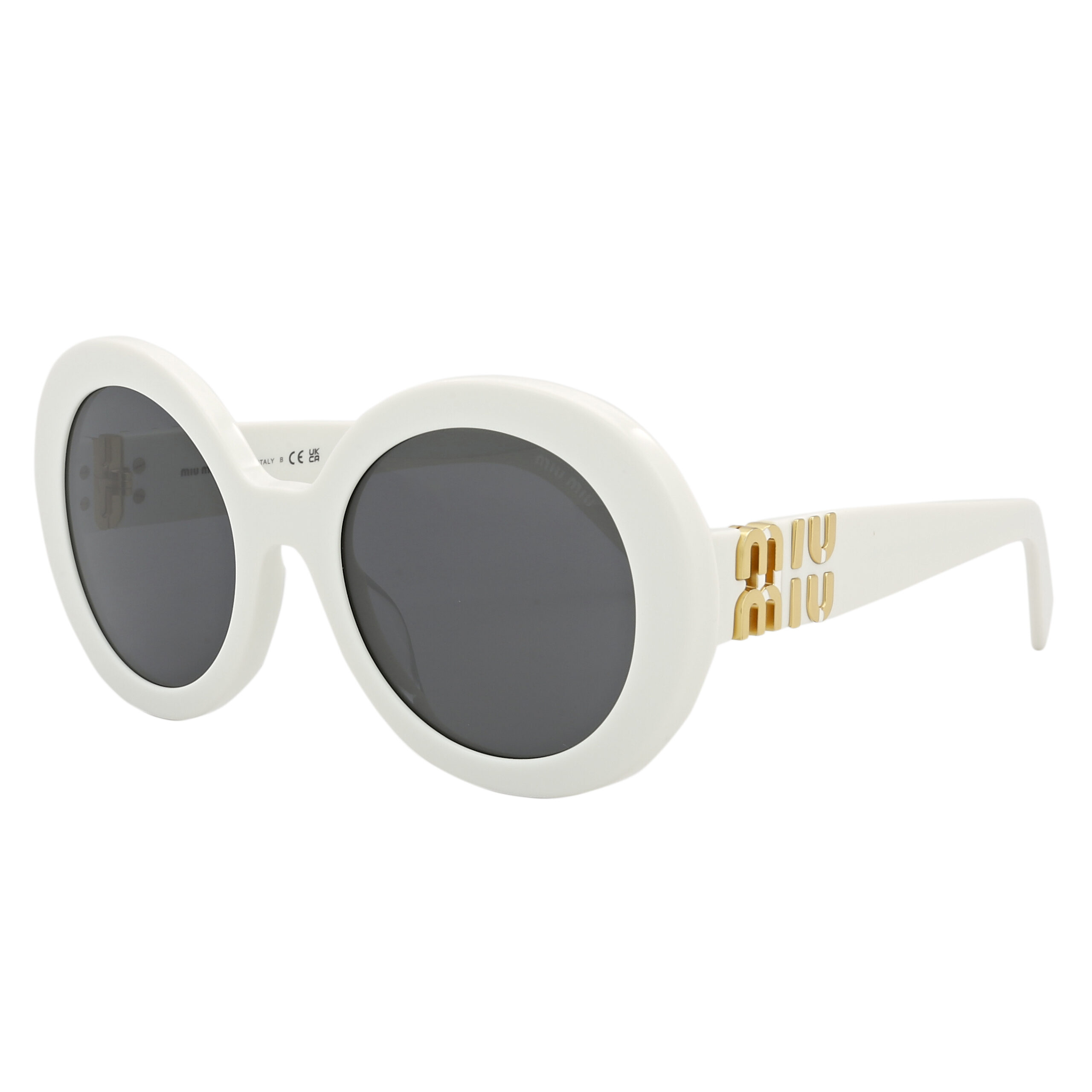 miu miu dark grey round ladies sunglasses mu 11ys 1425s0 55 miu miu dark grey round ladies sunglasses mu 11ys 1425s0 55