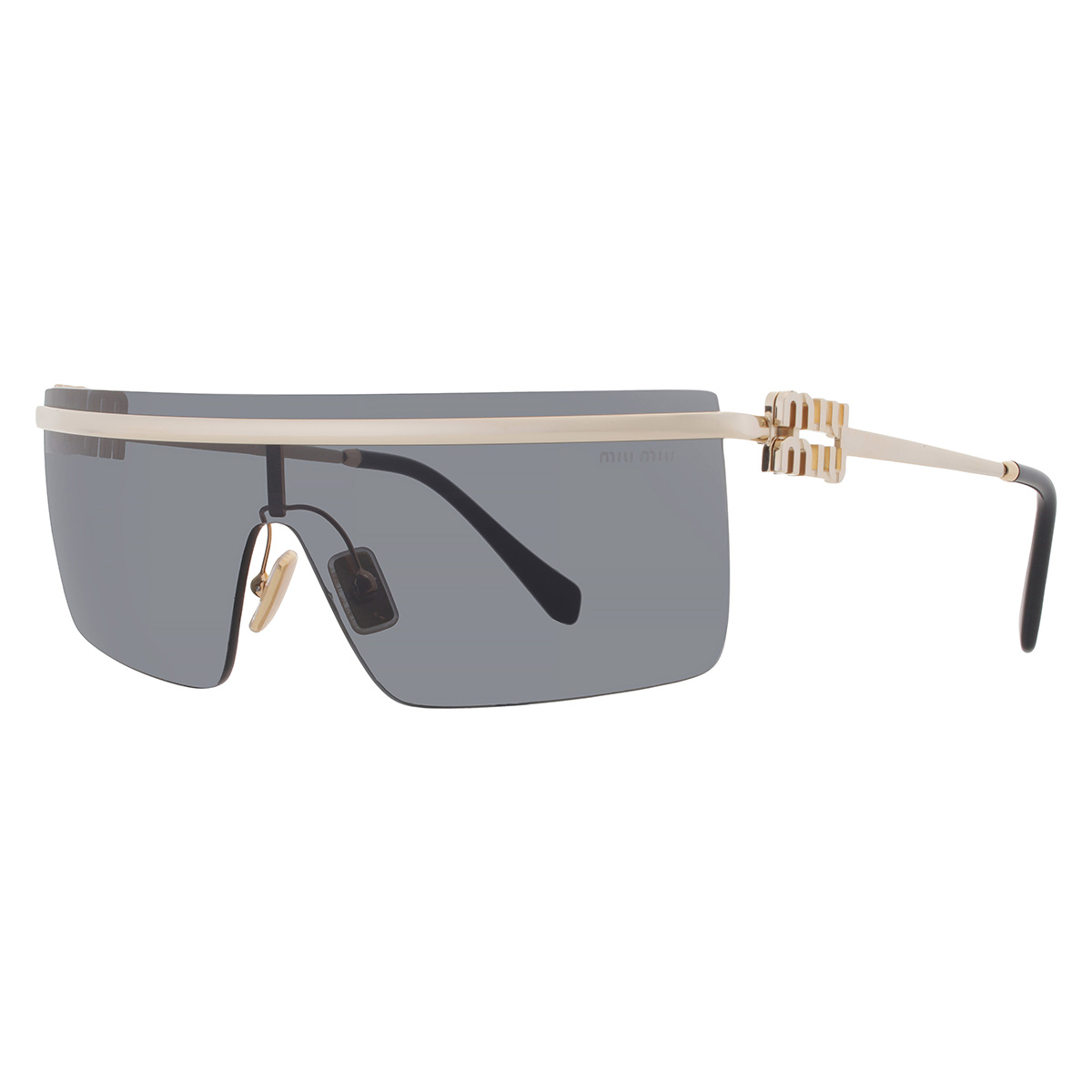 miu miu dark grey shield ladies sunglasses mu 50zs 5ak5s0 142 miu miu dark grey shield ladies sunglasses mu 50zs 5ak5s0 142