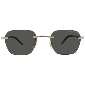 montblanc dark grey geometric men's sunglasses mb0270s 001 51