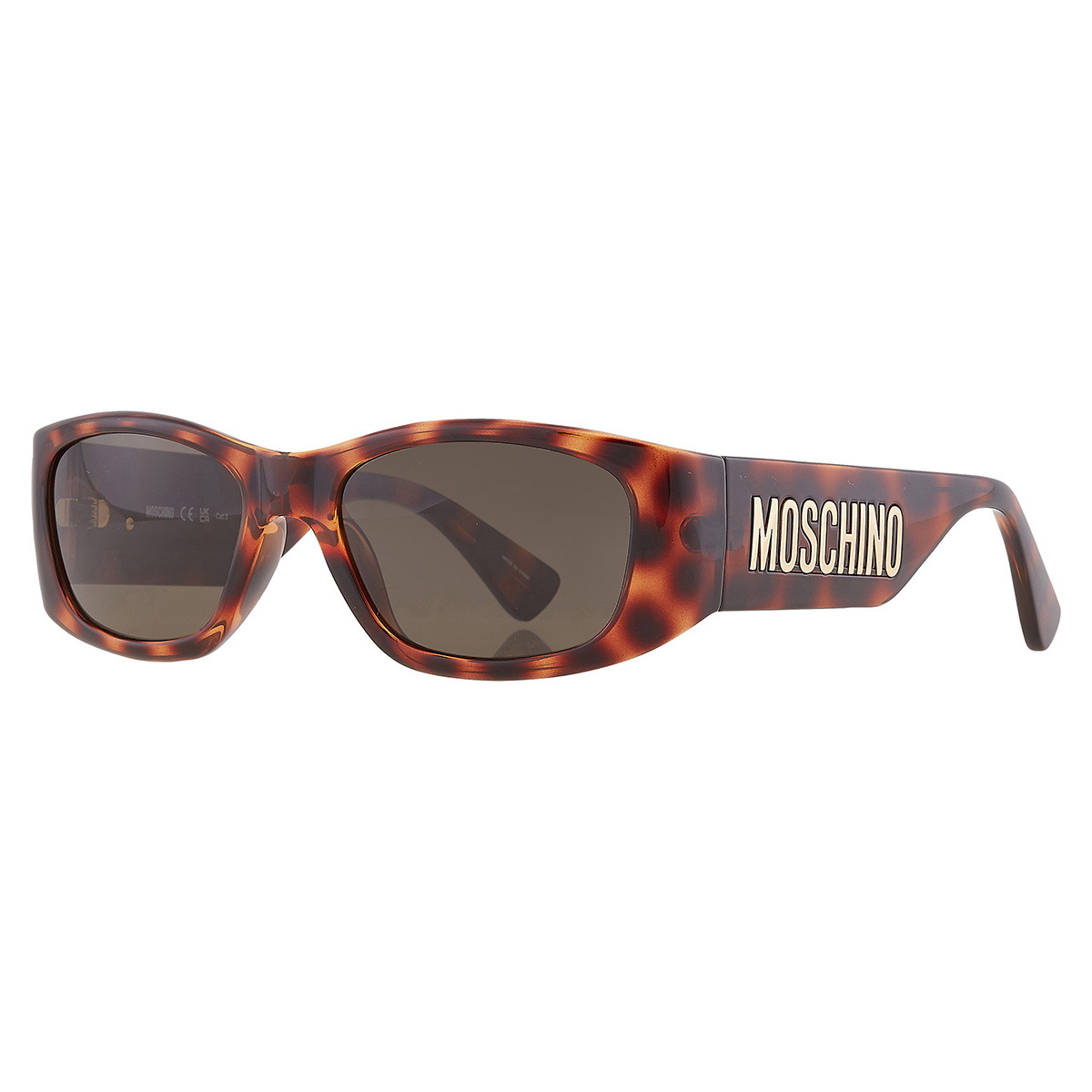 moschino brown rectangular ladies sunglasses mos145/s 005l/70 55 moschino brown rectangular ladies sunglasses mos145/s 005l/70 55