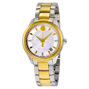 movado bellina mother of pearl dial ladies watch 0606979