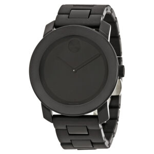 movado bold large black dial black tr90 composite men's watch 3600047
