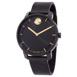 movado bold access quartz black dial ladies watch 3600923