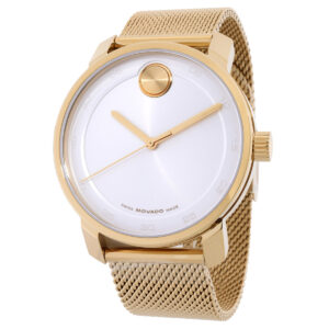 movado bold access quartz white dial ladies watch 3601077