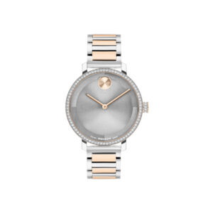 movado bold evolution 2.0 quartz grey dial ladies watch 3601283