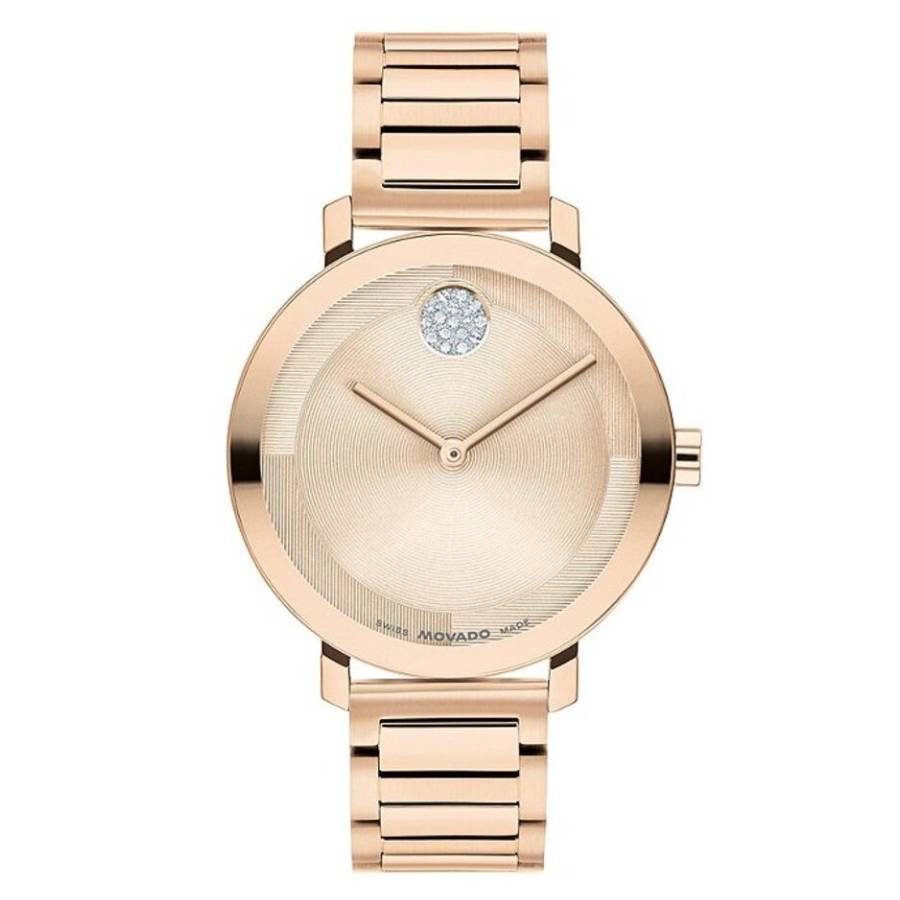movado bold evolution quartz rose gold dial ladies watch 3601266 movado bold evolution quartz rose gold dial ladies watch 3601266