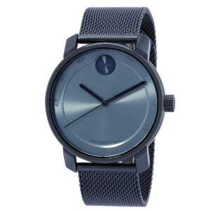 movado bold quartz blue dial men's watch 3600959