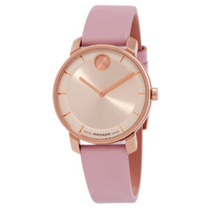 movado bold quartz rose gold dial ladies watch 3601078