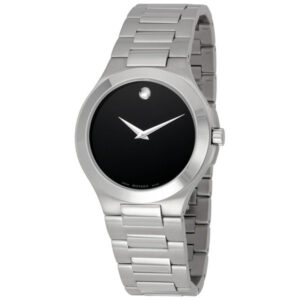 movado corporate exclusive black dial men's watch 0606163