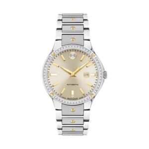 movado movado se automatic diamond beige dial ladies watch 0607683