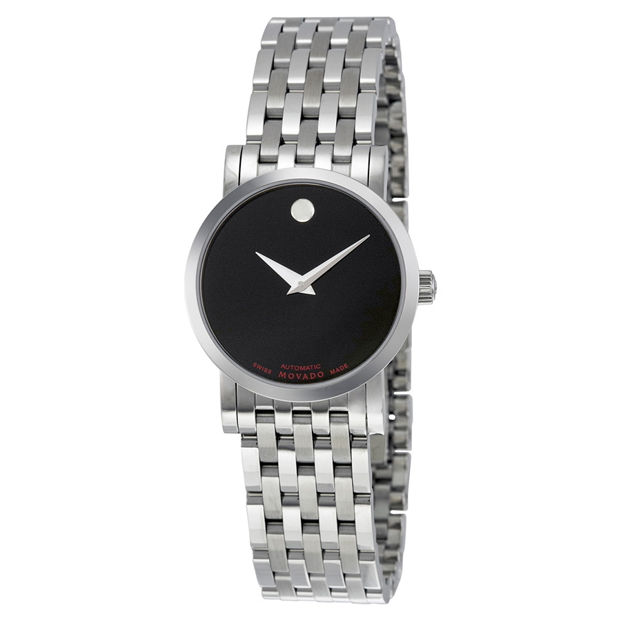 movado red label black dial stainless steel ladies watch 0606107 movado red label black dial stainless steel ladies watch 0606107