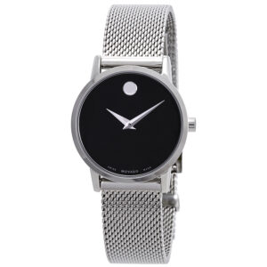 movado museum classic black dial ladies watch 0607220