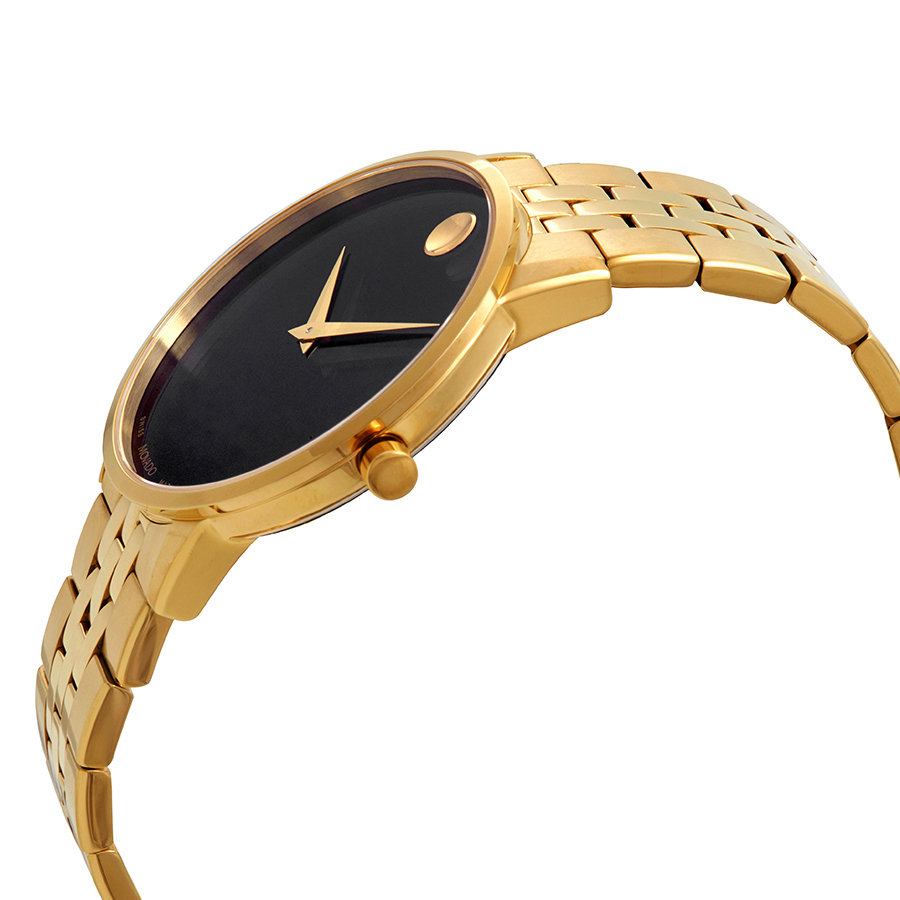 movado museum classic black dial yellow gold pvd men's watch 0607203 movado museum classic black dial yellow gold pvd men's watch 0607203