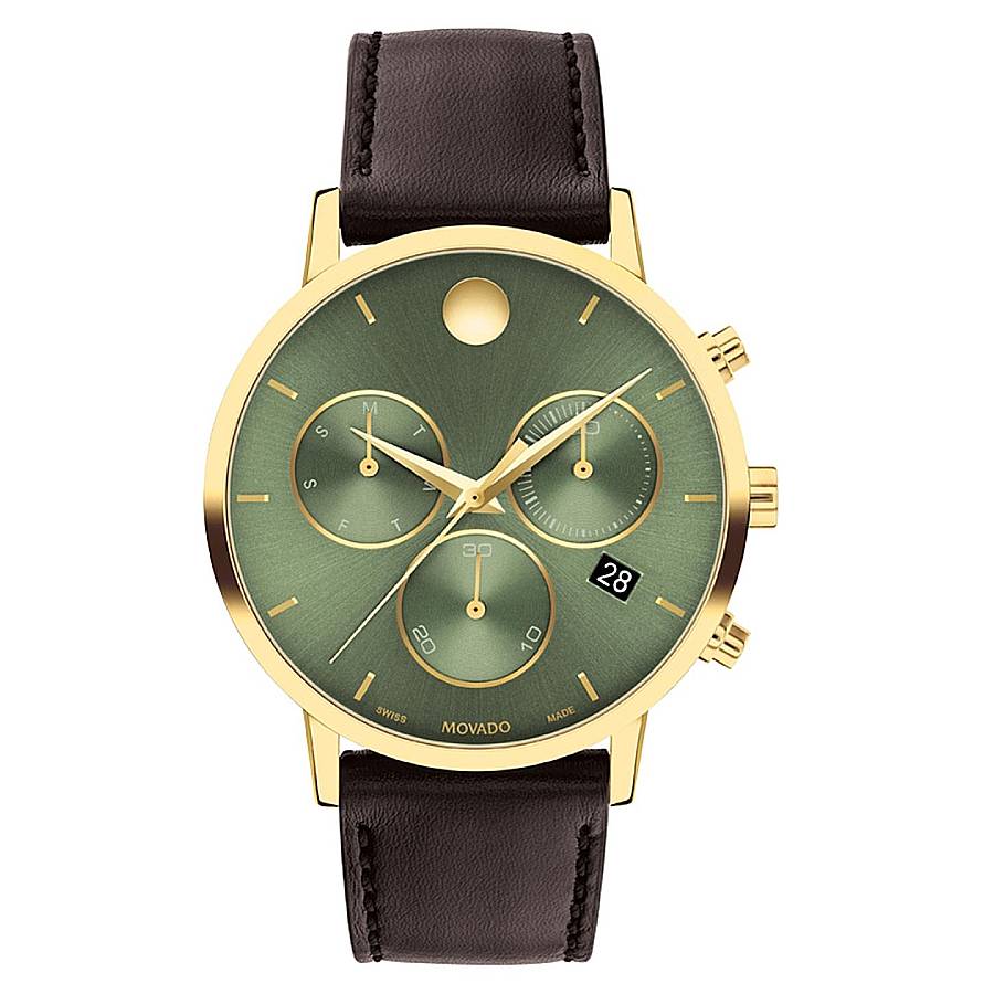movado museum classic chronograph quartz green dial men's watch 607890 movado museum classic chronograph quartz green dial men's watch 607890