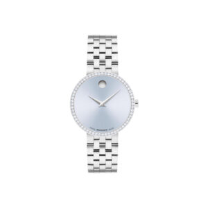 movado museum quartz blue dial ladies watch 0608066