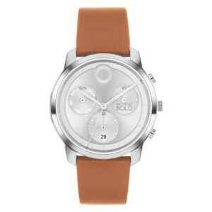 movado trend element chronograph quartz silver dial men's watch 3601028