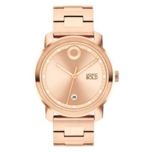 movado trend propel quartz rose gold dial ladies watch 3600991