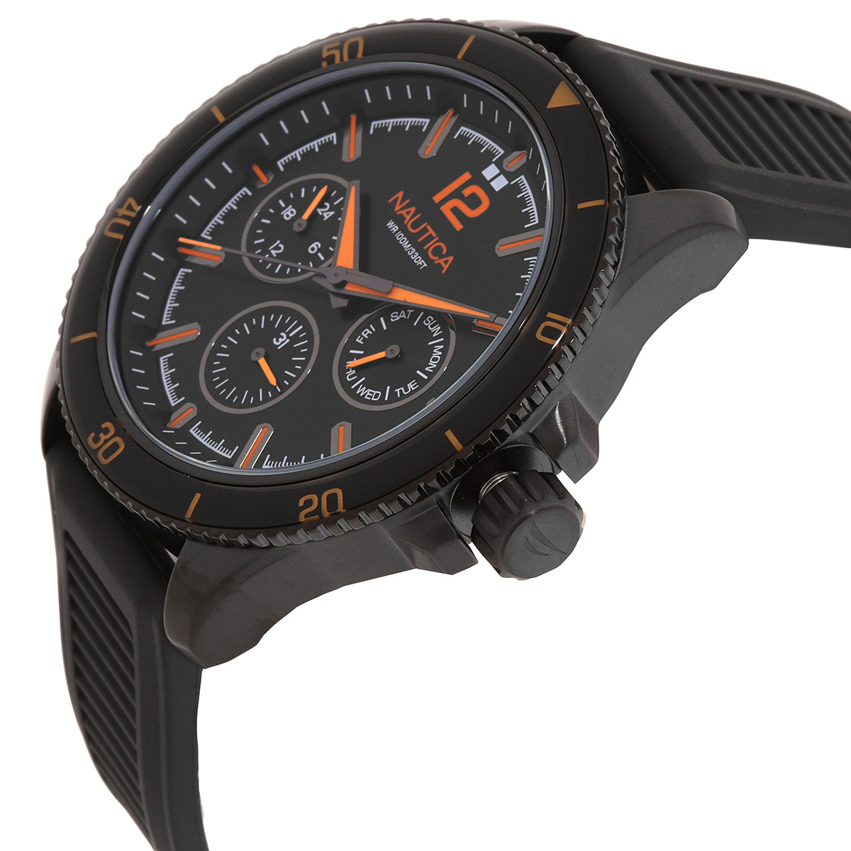 nautica nct windros multifunction quartz black dial men's watch napwrs402 nautica nct windros multifunction quartz black dial men's watch napwrs402