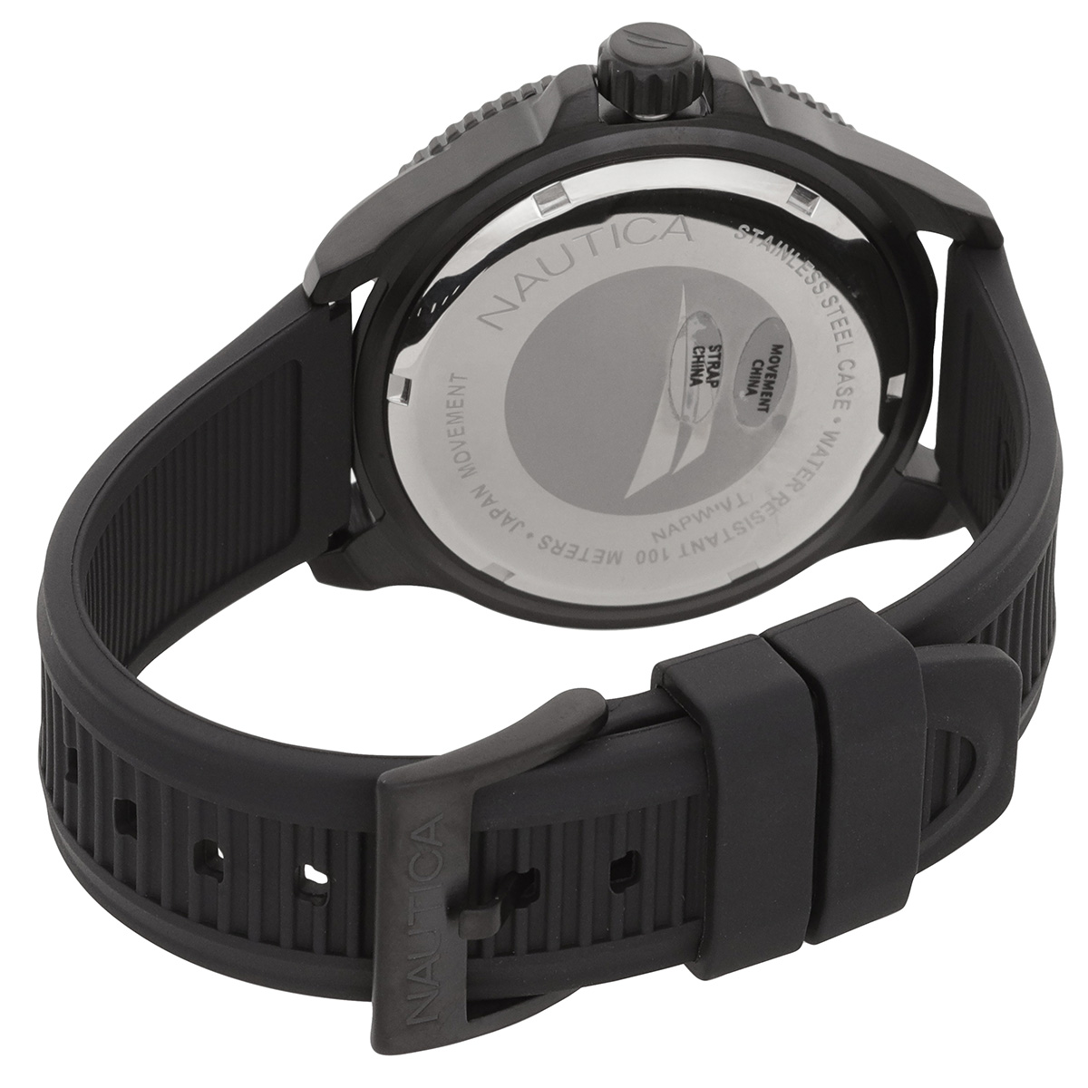 nautica nct windros multifunction quartz black dial men's watch napwrs402 nautica nct windros multifunction quartz black dial men's watch napwrs402