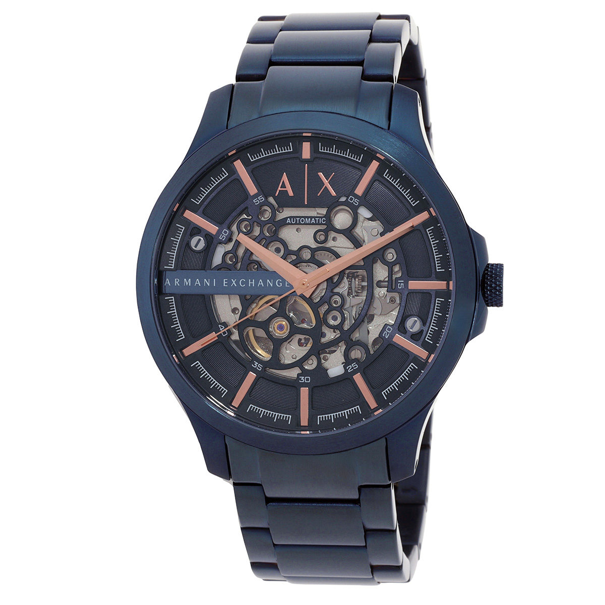 armani exchange open box armani exchange automatic blue dial men's watch ax2457 armani exchange open box armani exchange automatic blue dial men's watch ax2457