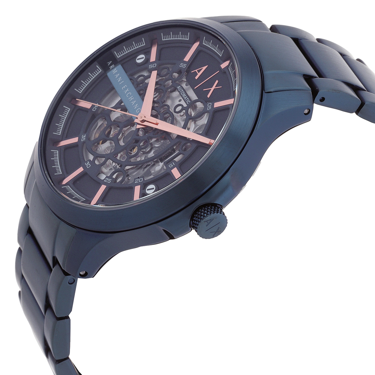 armani exchange open box armani exchange automatic blue dial men's watch ax2457 armani exchange open box armani exchange automatic blue dial men's watch ax2457