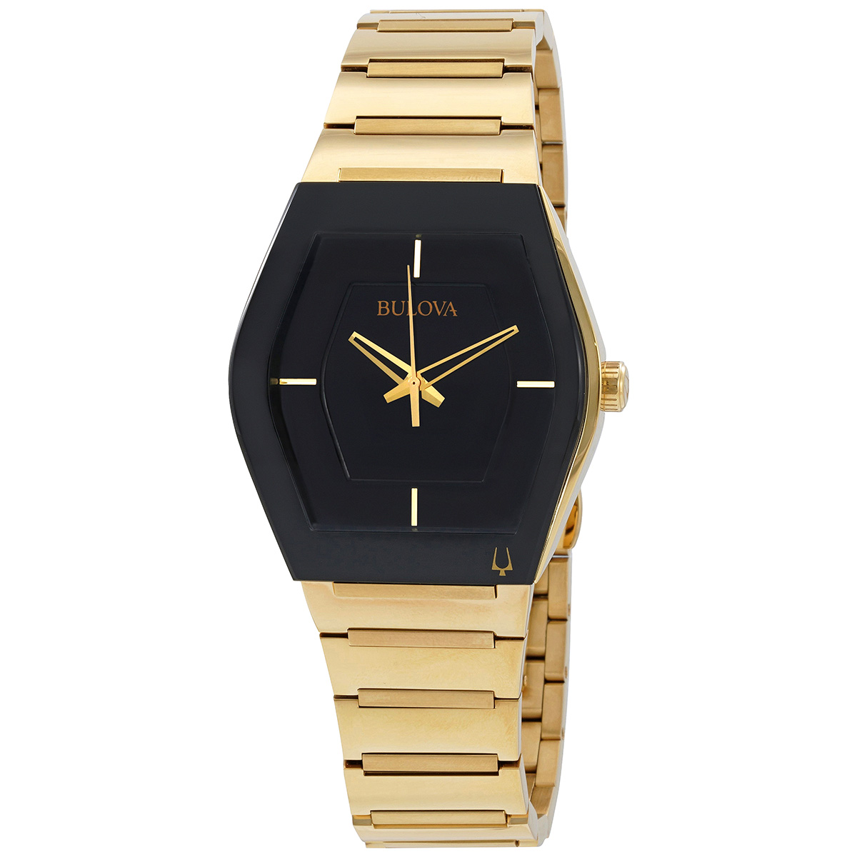 bulova open box bulova quartz black dial gold tone men's watch 97a164 bulova open box bulova quartz black dial gold tone men's watch 97a164