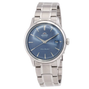 orient bambino automatic blue dial watch ra ac0m10l