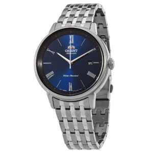 orient classic automatic blue dial men's watch ra ac0j03l10b