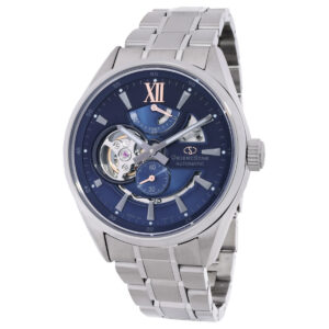 orient contemporary automatic blue dial men's watch re av0132l00b