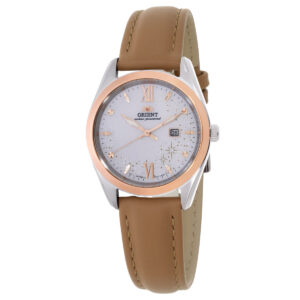 orient contemporary solar powered white dial watch ra wg0604s10b