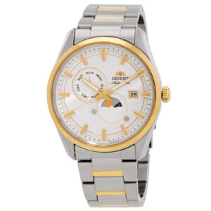 orient contemporary stretto day night automatic white dial men's watch ra ak0312s30b