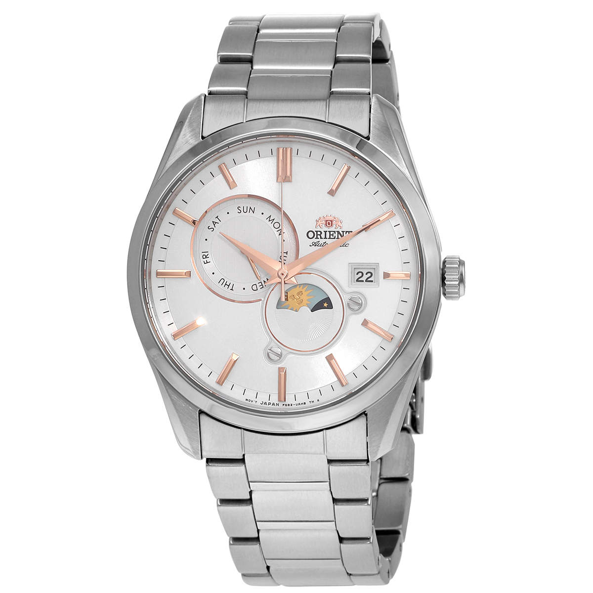 orient sun and moon automatic white dial men's watch ra ak0306s10b orient sun and moon automatic white dial men's watch ra ak0306s10b