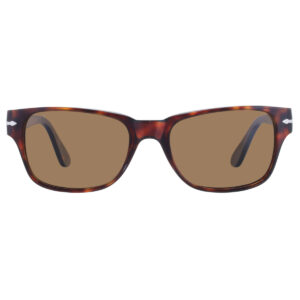 persol polarized brown rectangular men's sunglasses po3288s 24/57 55