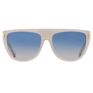 polaroid polarized blue browline ladies sunglasses pld 6221/s/x 010a/z7 57