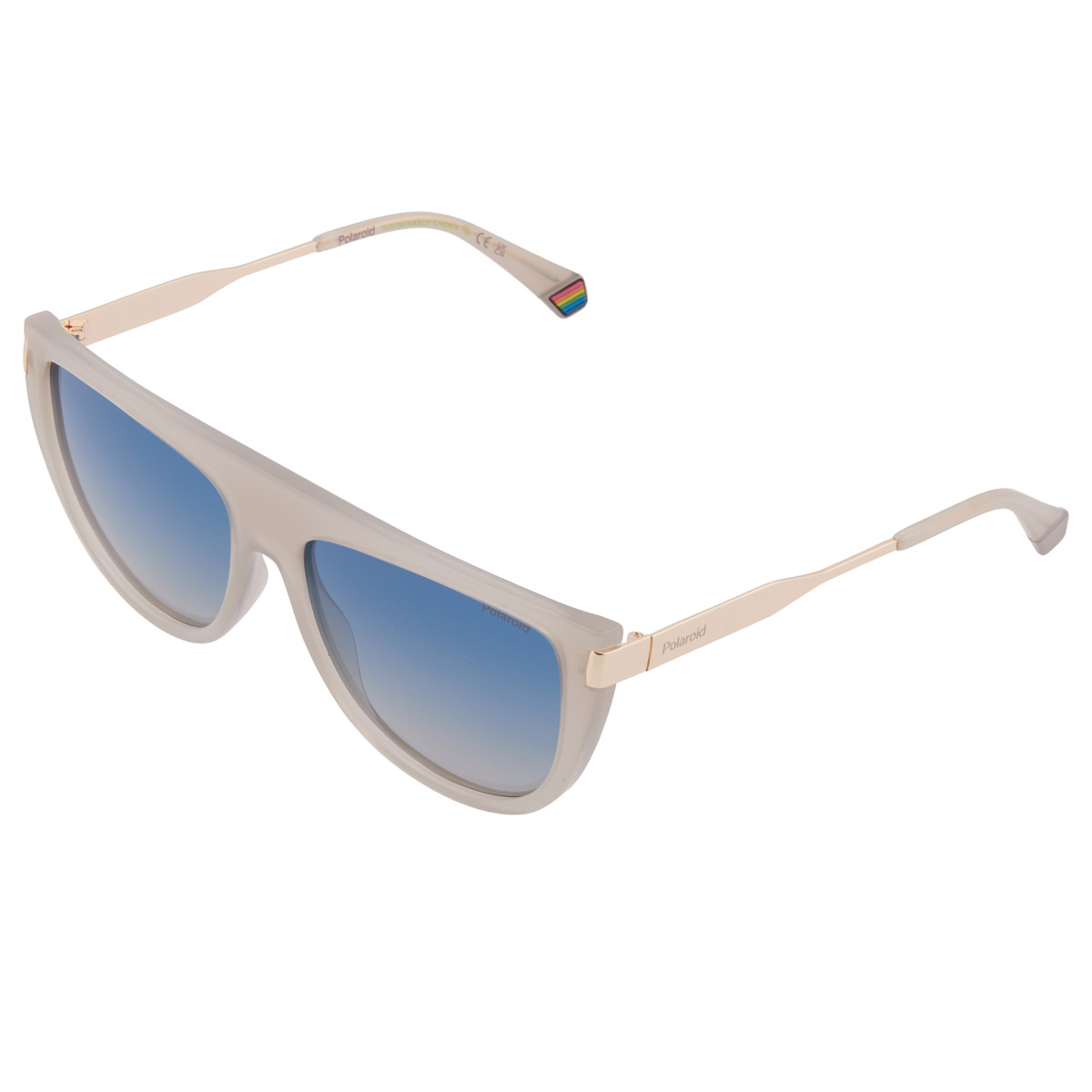 polaroid polarized blue browline ladies sunglasses pld 6221/s/x 010a/z7 57 polaroid polarized blue browline ladies sunglasses pld 6221/s/x 010a/z7 57