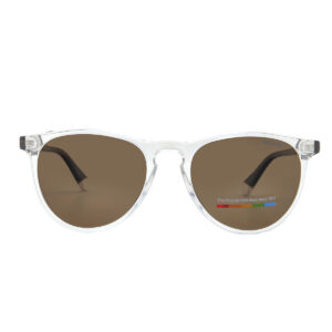 polaroid polarized bronze oval ladies sunglasses pld 4152/s 0900/sp 54