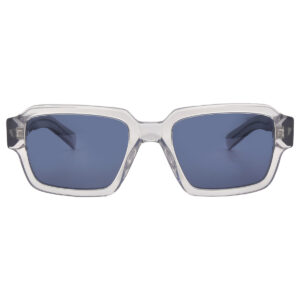 prada blue rectangular men's sunglasses pr 02zs u430a9 52