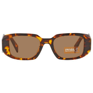 prada dark brown rectangular ladies sunglasses pr 17wsf vau2z1 51