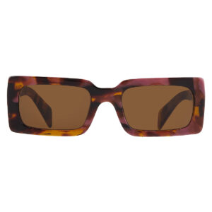 prada dark brown rectangular ladies sunglasses pr a07s 18n01t 52 x
